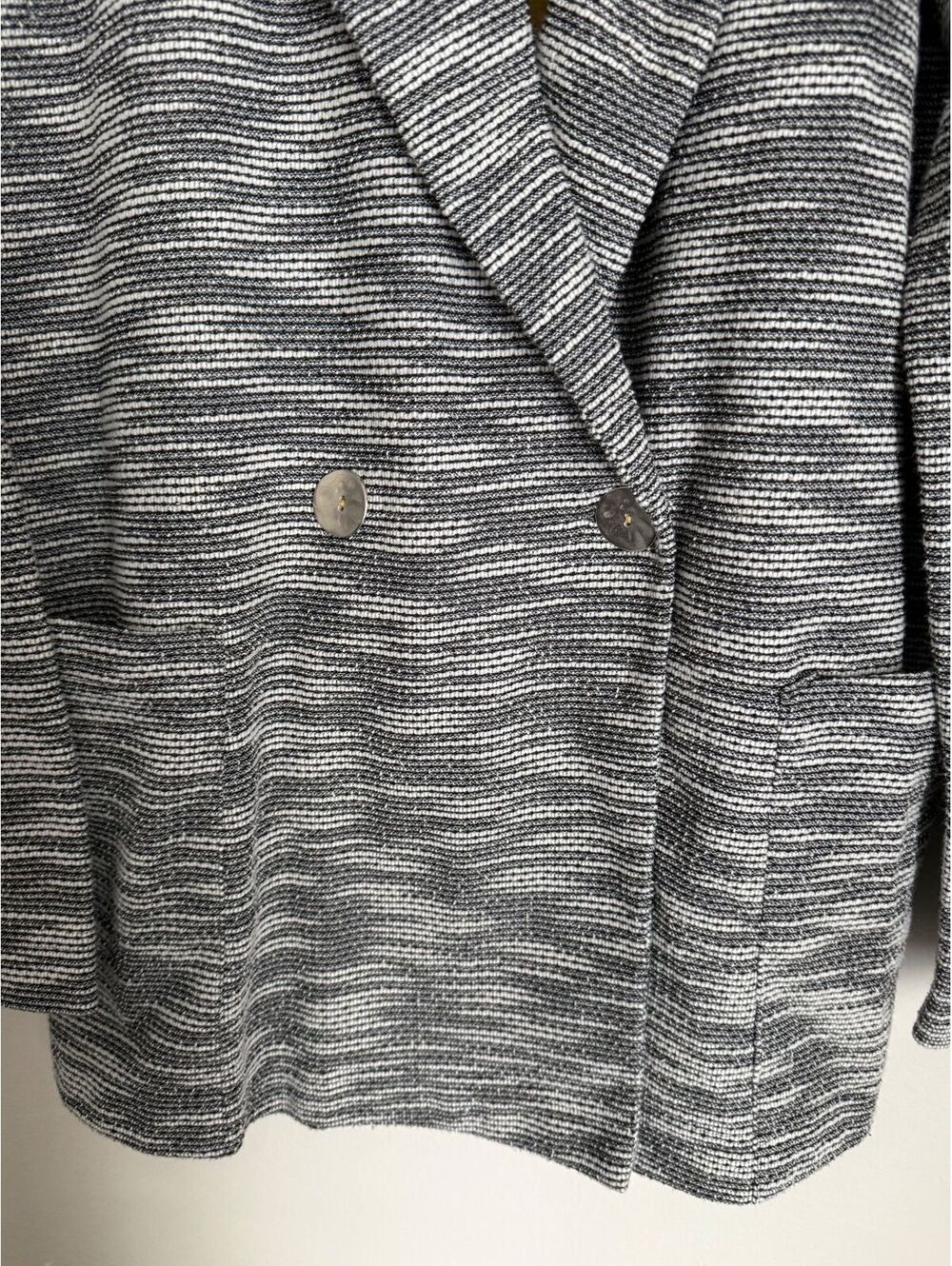 Topshop Women's Blazer Jacket Size 10 Black White Preppy Office Casual Classic - Picture 4 of 9